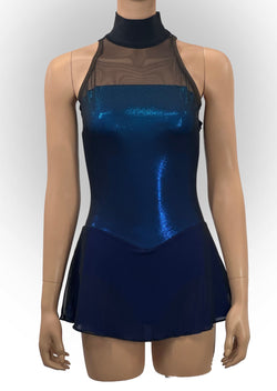 Black/ Turq to Royal 431 Child Small Un-Beaded