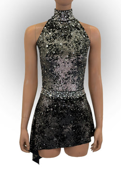 Beaded BW12-V Black Metallic Velvet Adult Small