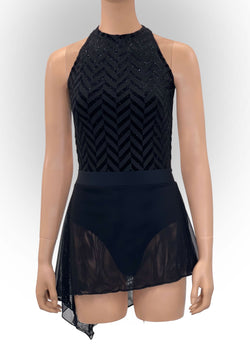 Black Chevron W12 Adult XSmall Un-Beaded